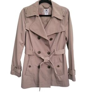 Worthington Women's‎ Beige Double Breasted Belted Trench Coat Jacket Large